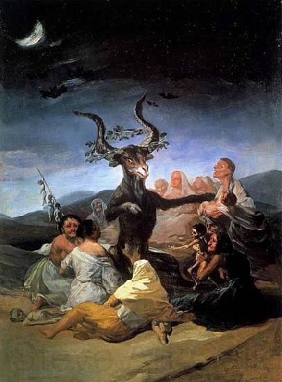 Francisco de goya y Lucientes Witches- Sabbath Spain oil painting art